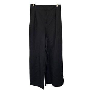 NEW JustFab Wide Leg Pleated Trousers in Black Size 2X